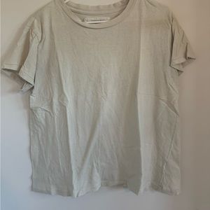 Nili Lotan Brady Shirt, oversized boxy t-shirt in cream.